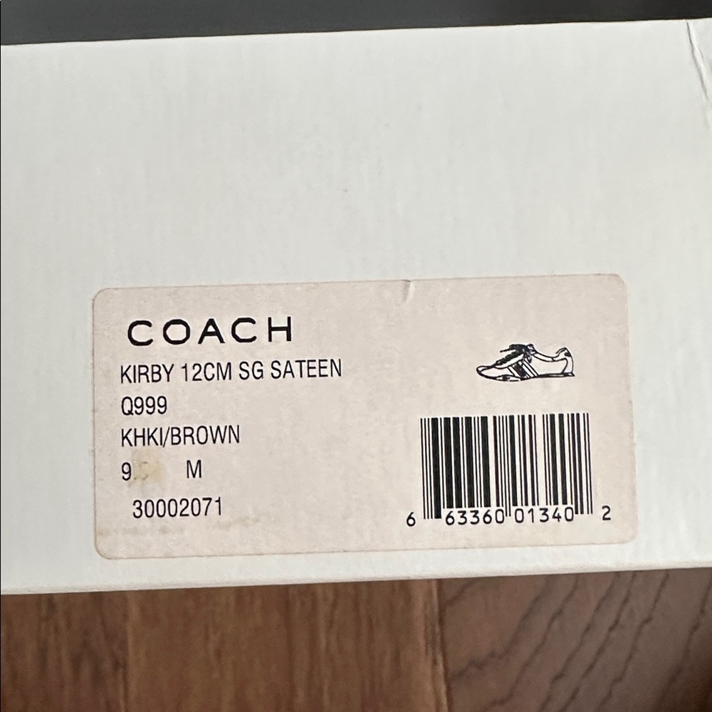 Coach Brown and Gold Patterned Sneakers. New - Picture 7 of 7